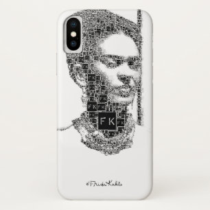 Coque iPhone X Frida Kahlo Portrait noir et blanc