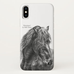 Coque Case-Mate Pour iPhone Friesian Horse Portrait Wavy Mane