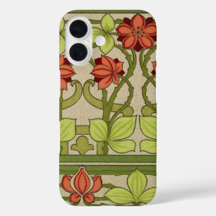 Coque Pour iPhone 16 Frise florale Frontière de style Art Nouveau