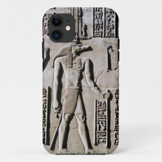 Coque iPhone 11 Frise murale Art ancien égyptien Hiéroglyphique
