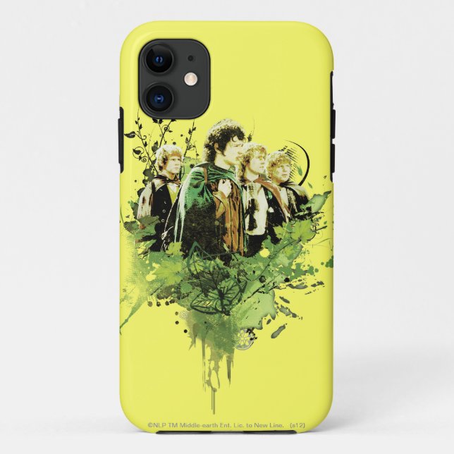 Coques Case-Mate iPhone FRODO™ avec Hobbits Vector Collage (Dos)