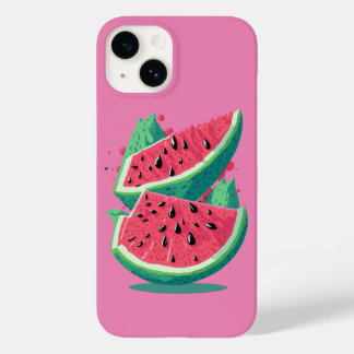 Coque Pour iPhone 14 Fruit de pastèque rose frais