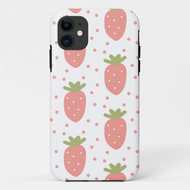 Coques Case-Mate iPhone fruit, fraise, image arrière - plan (Dos)