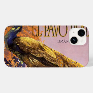 Coques Pour iPhone Fruit vintage Crate Étiquette Art El Pavo Peacock