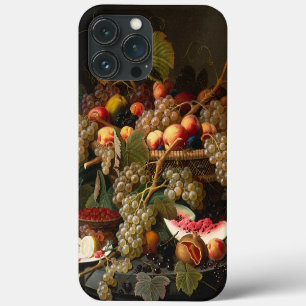 iPhone 13 Pro Max Case Fruits baroques colorés Peinture d'art de la vie m