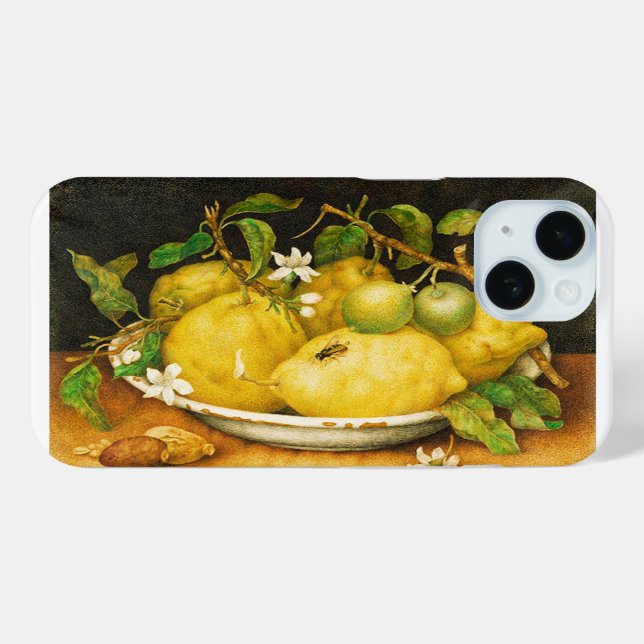 COQUES Case-Mate iPhone FRUITS DE SAISON LÉMONS ET FLEURS BLANCHES (Verso (horizontal))