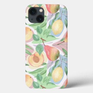 Case-Mate iPhone Case Fruits, pêches, poires, citrons, aquarelle
