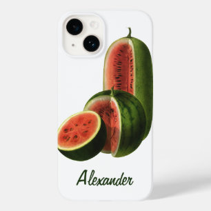 Coques Pour iPhone Fruits vintages de pastèques, Grands ronds, Alimen