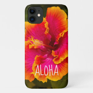 Case-Mate iPhone Case Fuchsia hawaïenne et Hibiscus orange de Kauai
