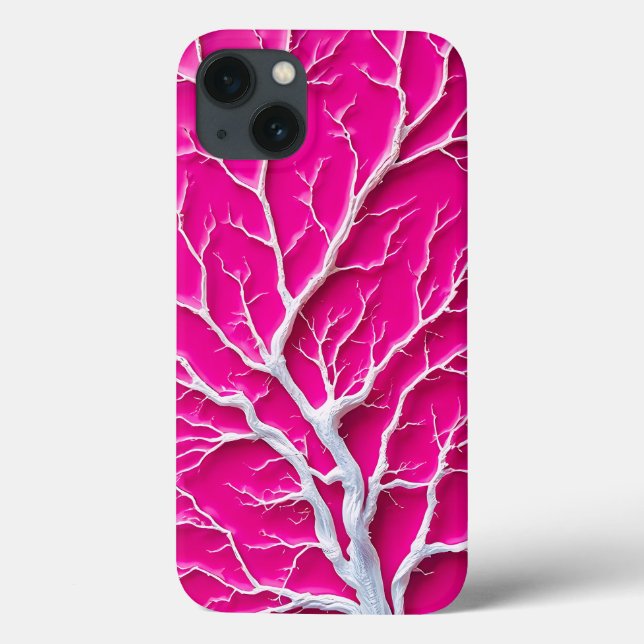 Coques Case-Mate iPhone Fuchsia Pink Organic Branch iPhone Case Women (Verso)