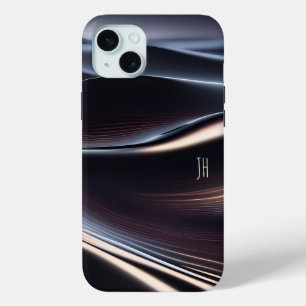 Coque iPhone 15 Mini Fumée violette Iridescente et noire