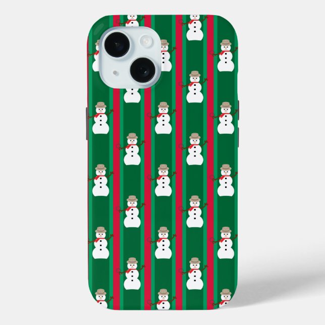 Coques Case-Mate iPhone Fun and Fancy Christmas Snowman inspecteur (Verso)