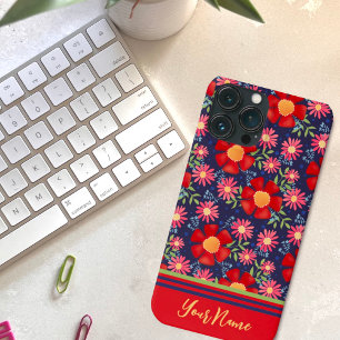 Case-Mate iPhone Case Fun Big Red Flowers Marine Motif Inspirivity