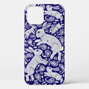 Case-Mate iPhone Case Fun Blue Rabbit Paisley Floral Delft Dedham Animal