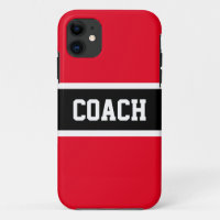 Fun Bright Red Black Strips Bold COACH Texte