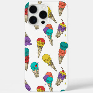 Coques iPhone 16 Pro Max Fun Melty Summer Goth Crâne Crème glacée bijou bla