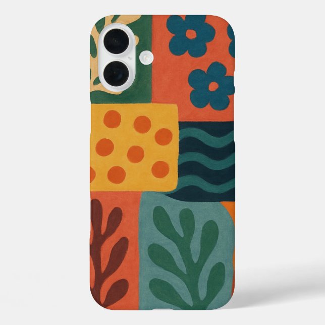 Coques Case-Mate iPhone Fun Retro Garden Collage Motif Motif (Verso)