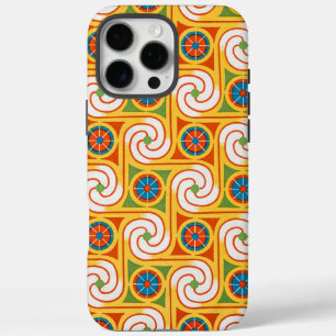 Coques iPhone 16 Pro Max Funky Spiral 1970s Retro Motif des cercles de mode