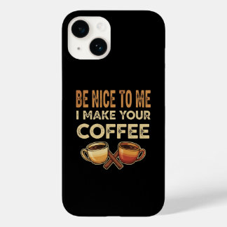 Coque Pour iPhone 14 Funny Barista Cafe Lover Gift