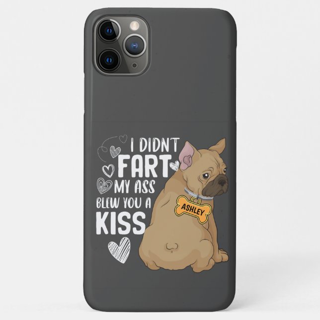 Coques Case-Mate iPhone Funny Boston Terrier Fart Kiss Cool Amoureux des c (Dos)
