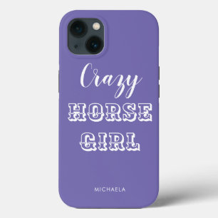 Case-Mate iPhone Case Funny Equestrian Purple Crazy Horse Nom de la fill