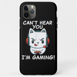 Case-Mate iPhone Case Funny Gamer Cat With Headphones Can't Hear