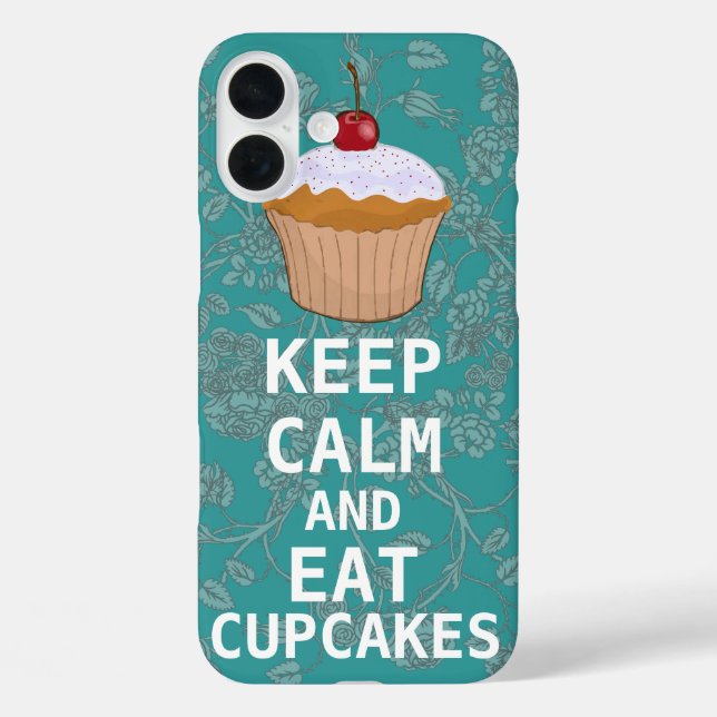 Coques Case-Mate iPhone Funny Humour Cupcake GARDER CALME ET Manger Cupcak (Verso)