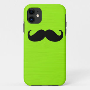 Case-Mate iPhone Case Funny Moustache noire sur Arrière - plan vert jau