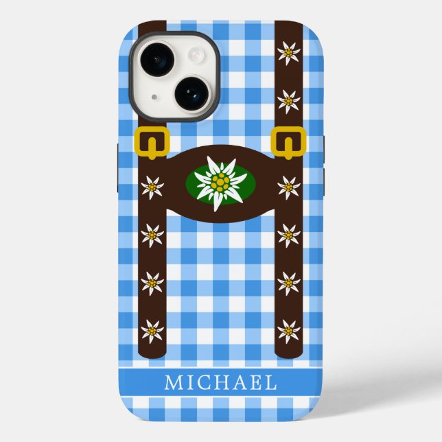 Coques Case-Mate iPhone Funny Octoberfest Lederhosen Suspendants (Verso)