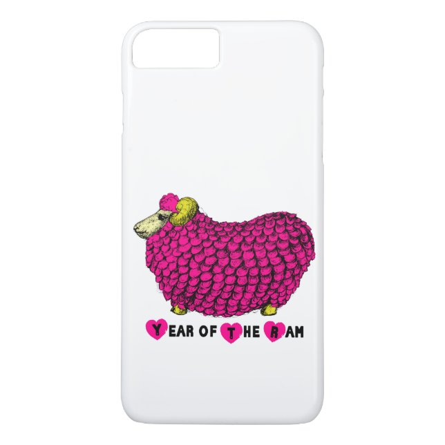 Coques Case-Mate iPhone Funny Pink Ram chinois Année Zodiac iPhone (Dos)