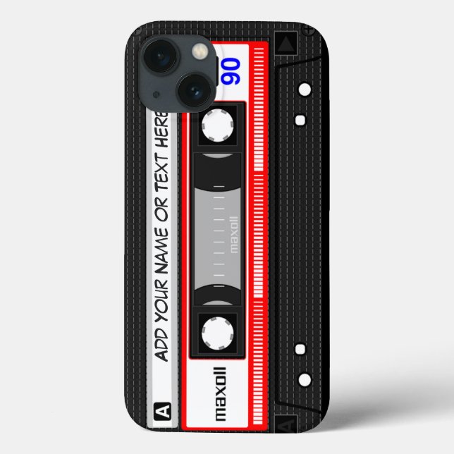 Coques Case-Mate iPhone Funny Retro Music Cassette Motif de bande (Verso)