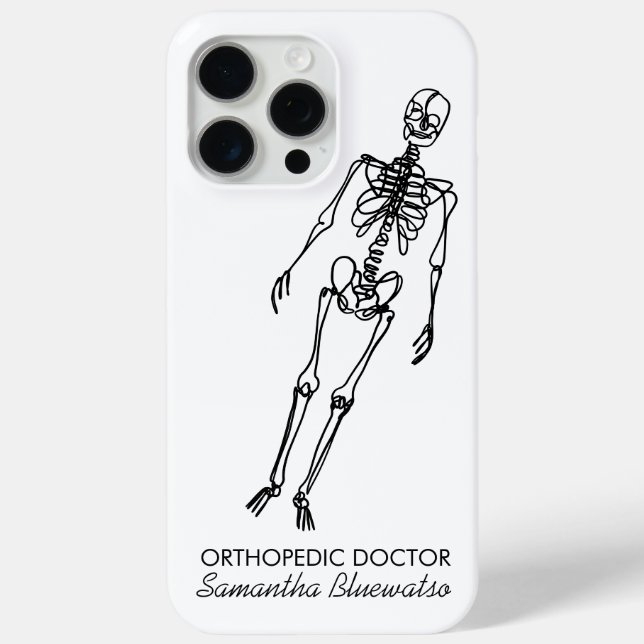 Coques Case-Mate iPhone Funny Skeleton orthopédique docteur sculpter os (Verso)