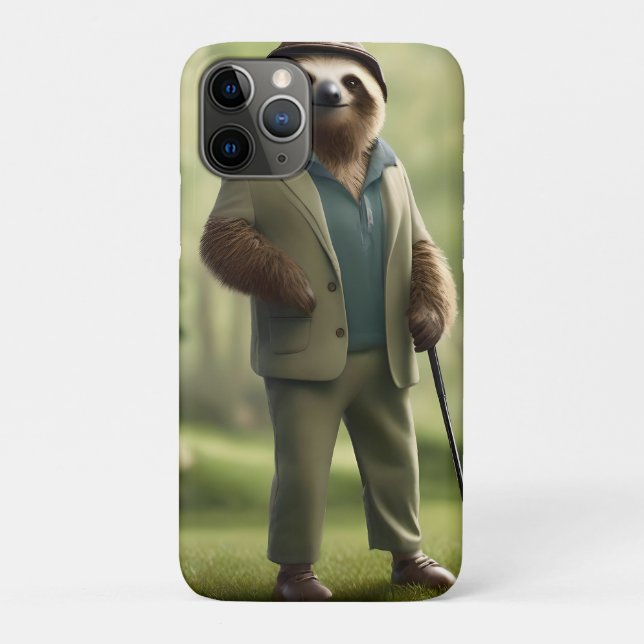 Coques Case-Mate iPhone Funny Sloth Golf Player, (Dos)