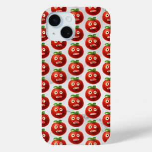 Coque Pour iPhone 15 Funny Tomato Motif - Cartoon Vegetable Art