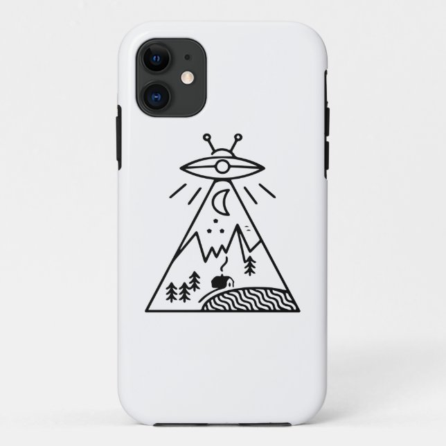 Coques Case-Mate iPhone Funny Ufo, Zone 51, Enlèvement d'Aliens (Dos)