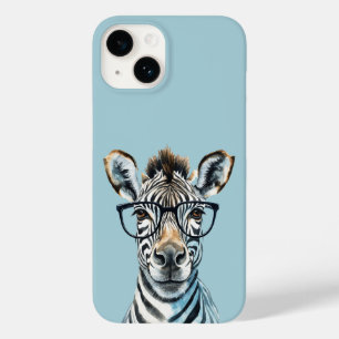 Coque Pour iPhone 14 Funny Zebra Porter des lunettes