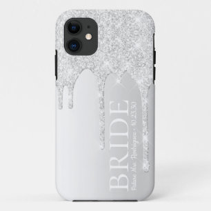 Case-Mate iPhone Case Futur épouse Mrs Silver Glitter Drip