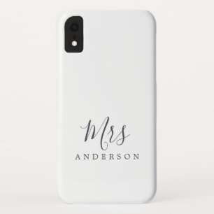 Case-Mate iPhone Case Futur Madame Black White Chic Script Bride