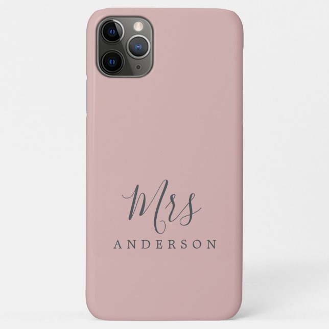 Coques Case-Mate iPhone Futur Mme Chic Script Bride Argent rose (Dos)