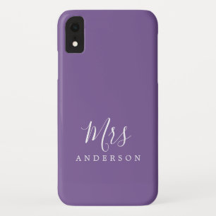 Case-Mate iPhone Case Futur Mme Vibrant Purple Chic Script Bride