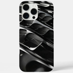 Coques iPhone 16 Pro Max Futur noir brillant Abstrait 3D