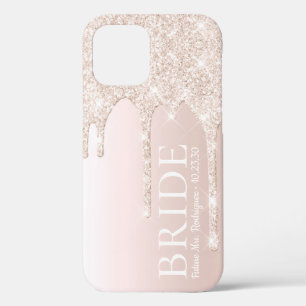 Case-Mate iPhone Case Futur nom de femme mariée rose poudré paillettes q