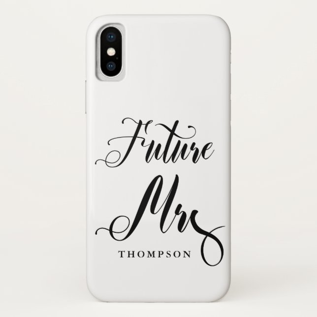 Coques Case-Mate iPhone Futur simple Mme Script Calligraphy Mariée à être (Dos)