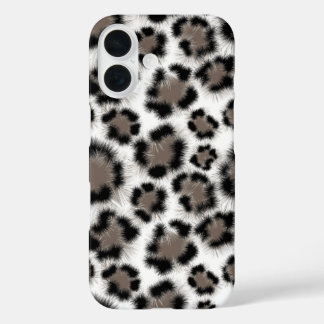 Coque Pour iPhone 16 Fuzzy Leopard Print – Wild Chic Phone Case