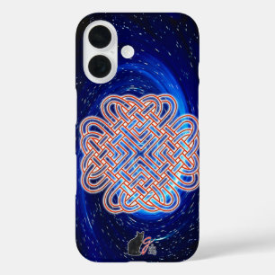 Coque Pour iPhone 16 Galactic celtic love knot