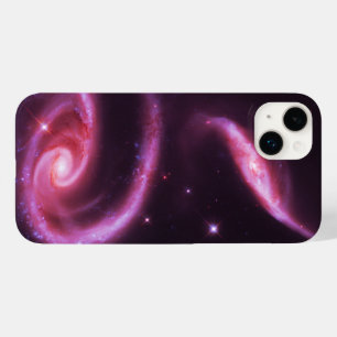 Coque Pour iPhone 14 Plus Galaxies Rose Pâle