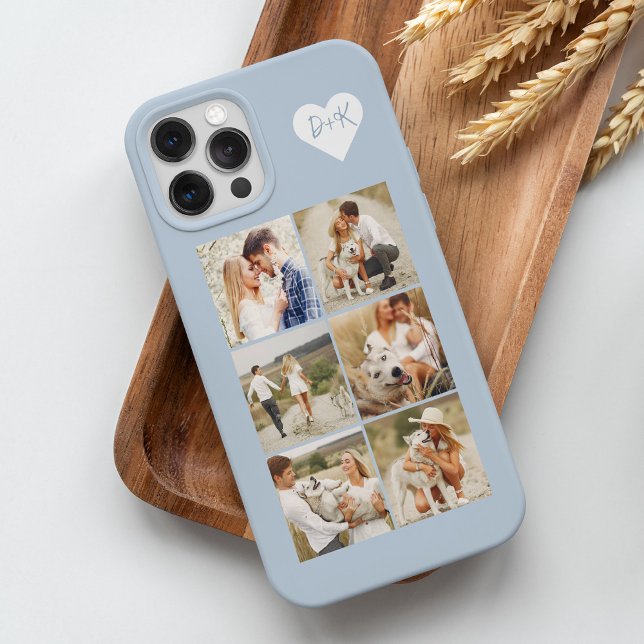 Coques Case-Mate iPhone Galerie Monogrammée de 8 Photos Personnalisées (Créateur téléchargé)