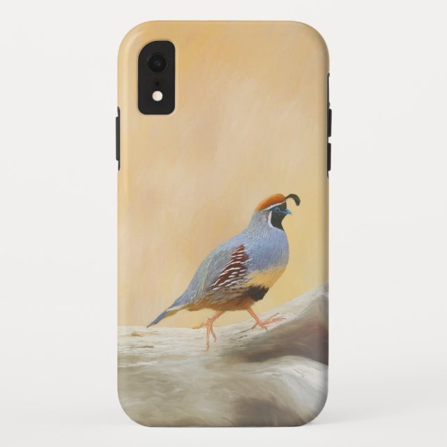 Coques Case-Mate iPhone Gambrel's Quail Painting Original Bird Art (Dos)