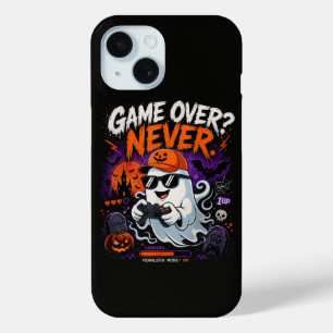 Coque Pour iPhone 15 Game Over Jamais Drôle Gamer Fantôme Halloween