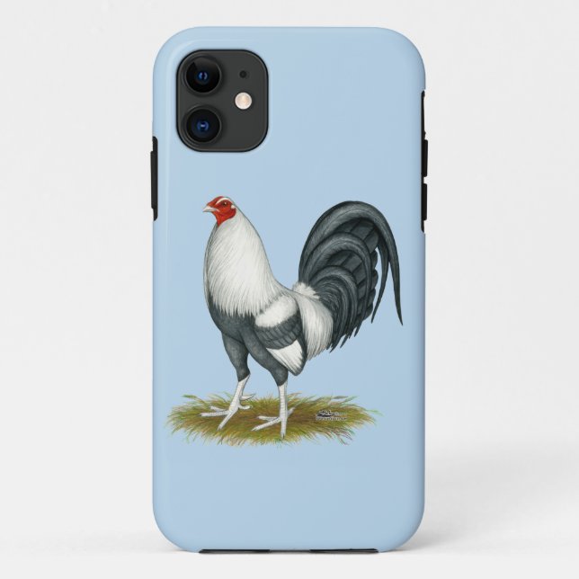 Coques Case-Mate iPhone Gamecock Bleu d'argent du jeu américain (Dos)